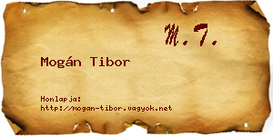 Mogán Tibor névjegykártya