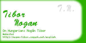tibor mogan business card