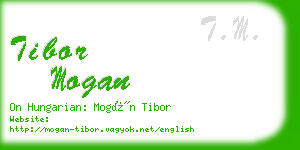 tibor mogan business card